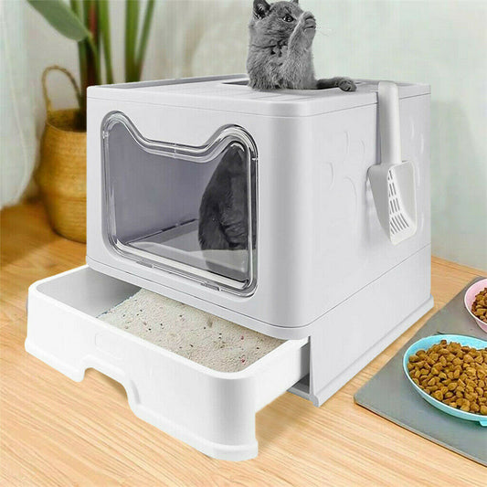 Front Entry Top Exit Cat Litter Box